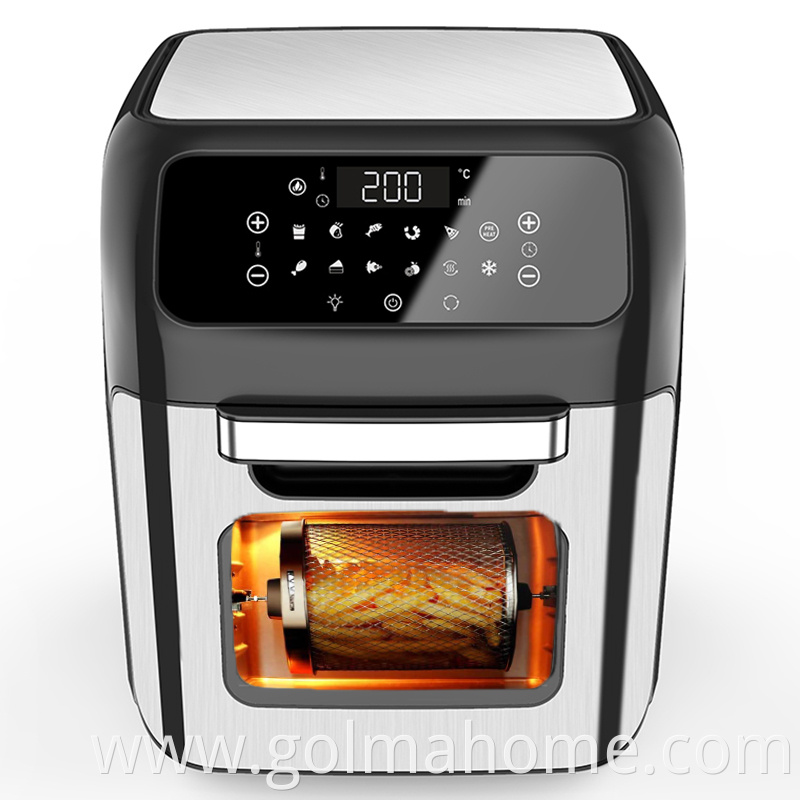 new S.S cover air fryer oven multi-function super-heated air heats digital control oil free air fryer oven